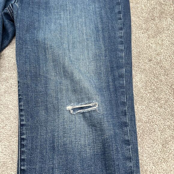 Chico's So Slimming Girlfriend Slim Leg Crop Denim Jeans Womens 16P Blue 40x24 - Picture 5 of 16